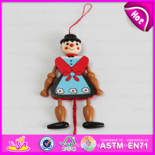 2016 New Style Wooden String Puppet, High Quality Baby Wooden Pull Toy Puppet, Popular Kid Wooden Puppet W02A054